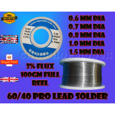 60/40 tin lead solder 100gm on reel